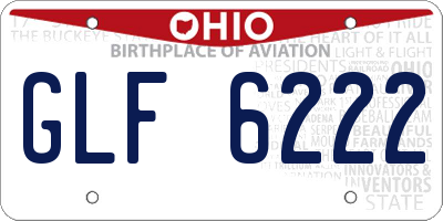OH license plate GLF6222