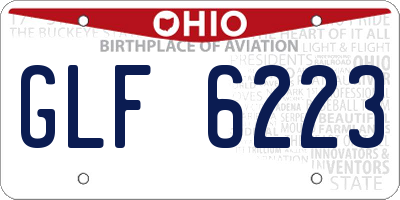 OH license plate GLF6223