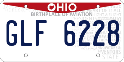 OH license plate GLF6228