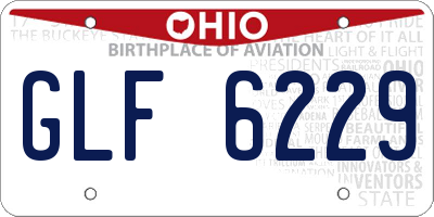 OH license plate GLF6229