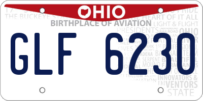OH license plate GLF6230