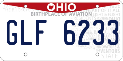 OH license plate GLF6233