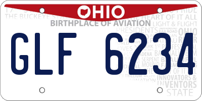OH license plate GLF6234