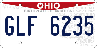 OH license plate GLF6235