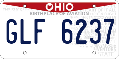 OH license plate GLF6237