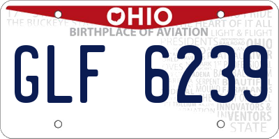 OH license plate GLF6239