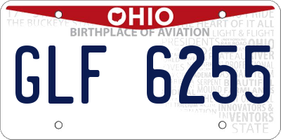 OH license plate GLF6255