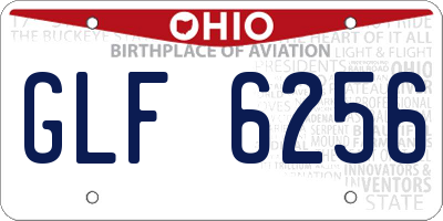 OH license plate GLF6256