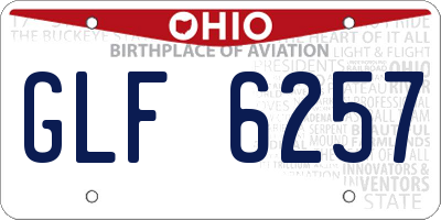 OH license plate GLF6257
