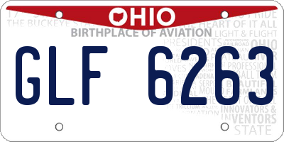 OH license plate GLF6263