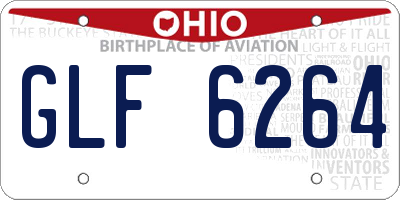 OH license plate GLF6264
