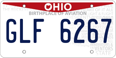 OH license plate GLF6267