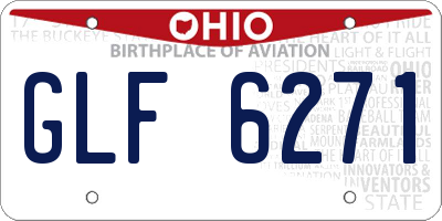 OH license plate GLF6271