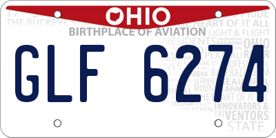 OH license plate GLF6274