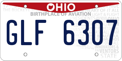 OH license plate GLF6307