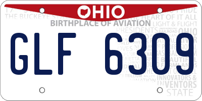 OH license plate GLF6309