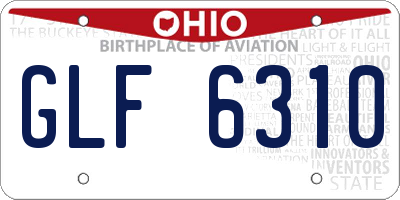 OH license plate GLF6310