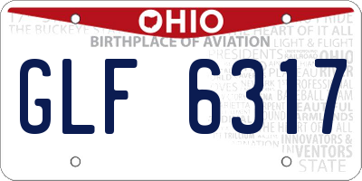 OH license plate GLF6317