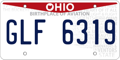 OH license plate GLF6319