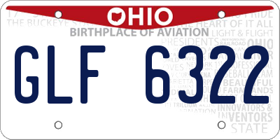 OH license plate GLF6322