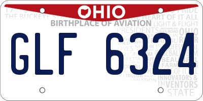 OH license plate GLF6324
