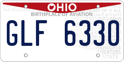 OH license plate GLF6330