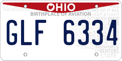 OH license plate GLF6334