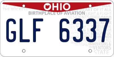 OH license plate GLF6337