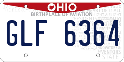 OH license plate GLF6364