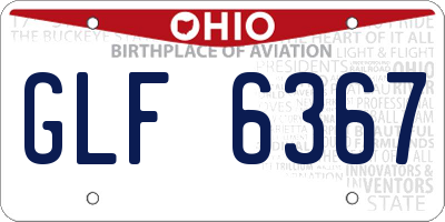 OH license plate GLF6367