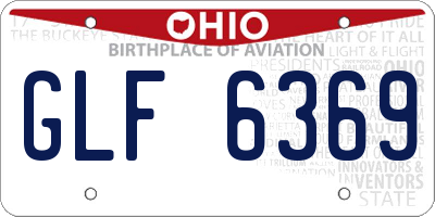 OH license plate GLF6369