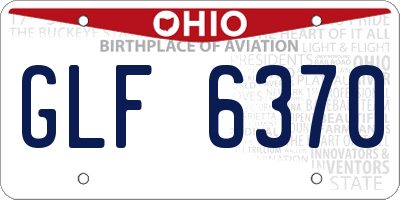 OH license plate GLF6370