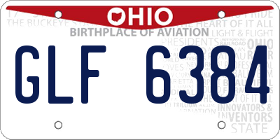 OH license plate GLF6384