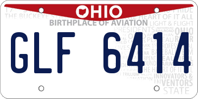 OH license plate GLF6414