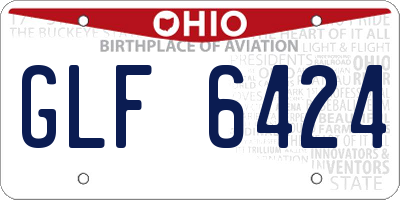 OH license plate GLF6424