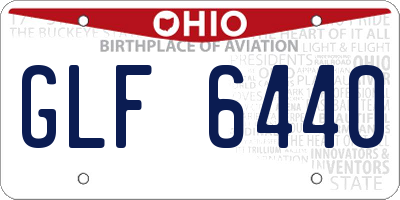 OH license plate GLF6440