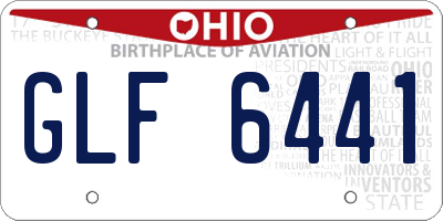 OH license plate GLF6441