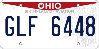 OH license plate GLF6448