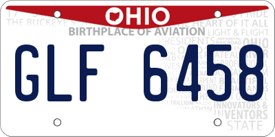 OH license plate GLF6458
