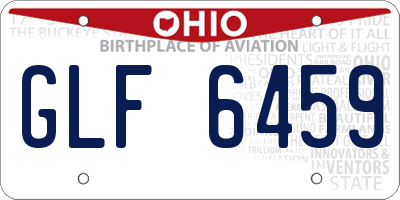 OH license plate GLF6459