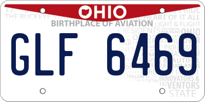 OH license plate GLF6469