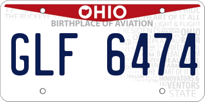 OH license plate GLF6474