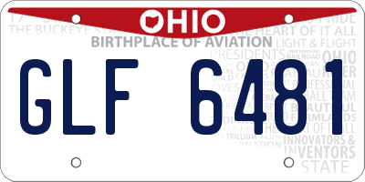 OH license plate GLF6481