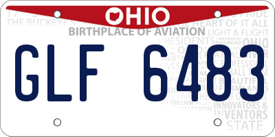 OH license plate GLF6483
