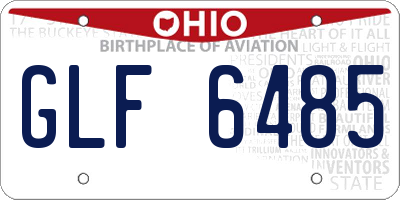 OH license plate GLF6485