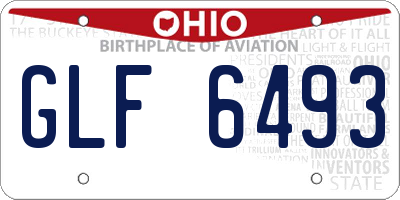 OH license plate GLF6493