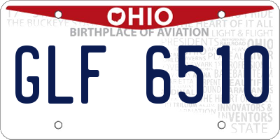 OH license plate GLF6510