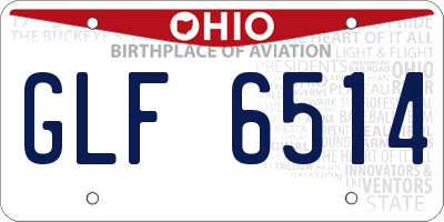 OH license plate GLF6514