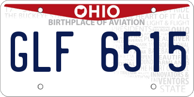 OH license plate GLF6515