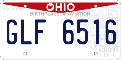 OH license plate GLF6516